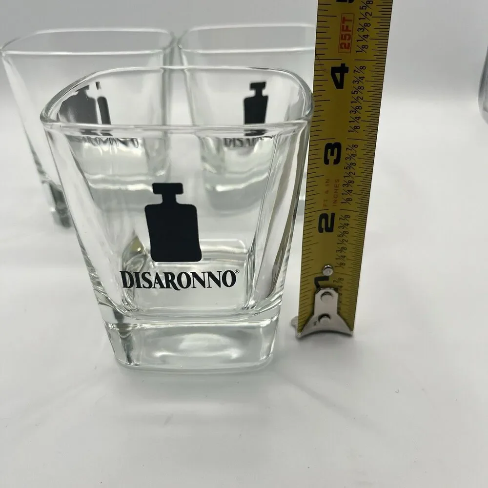 4 Disaronno Square Rocks / Cocktail Glasses